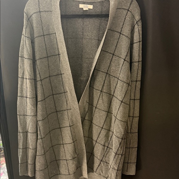 Gray and with black stripes cardigan - Picture 1 of 3